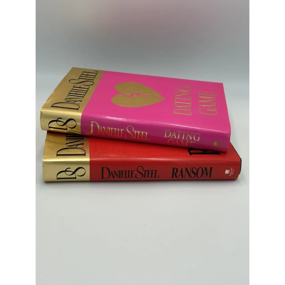 2 VTG Danielle Steel Hardcover Books 2003 + Dating Game ,Ransom